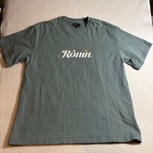 RONIN‎ Division Graphic T-Shirt Men's Size L Large Sage Green Cotton Casual Top